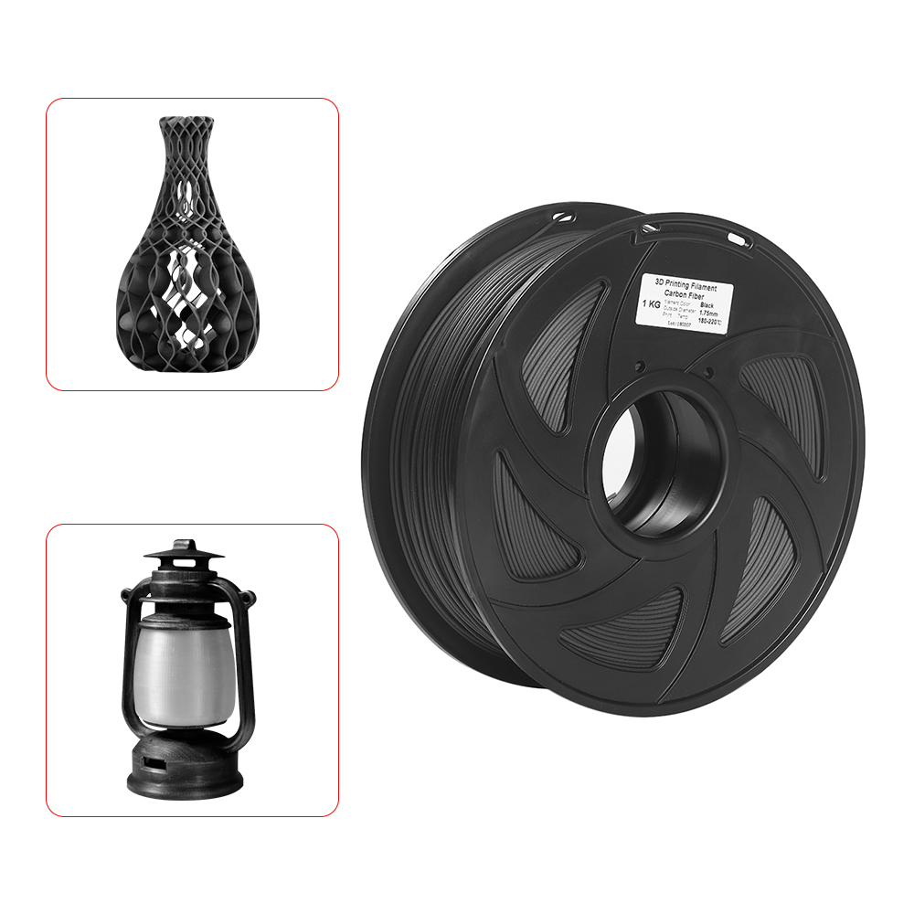 3D Printer Filament Carbon Fiber PLA 1.75mm 1kg Spool 3D Printing High Material Compatible With Most 3D Printers