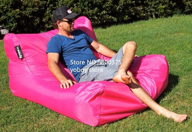 Chaise de sac de haricot flottant de l'eau de grande taille rose, sofa de pouf de natation de flotteur d'été, aucune étiquette ou garnitures