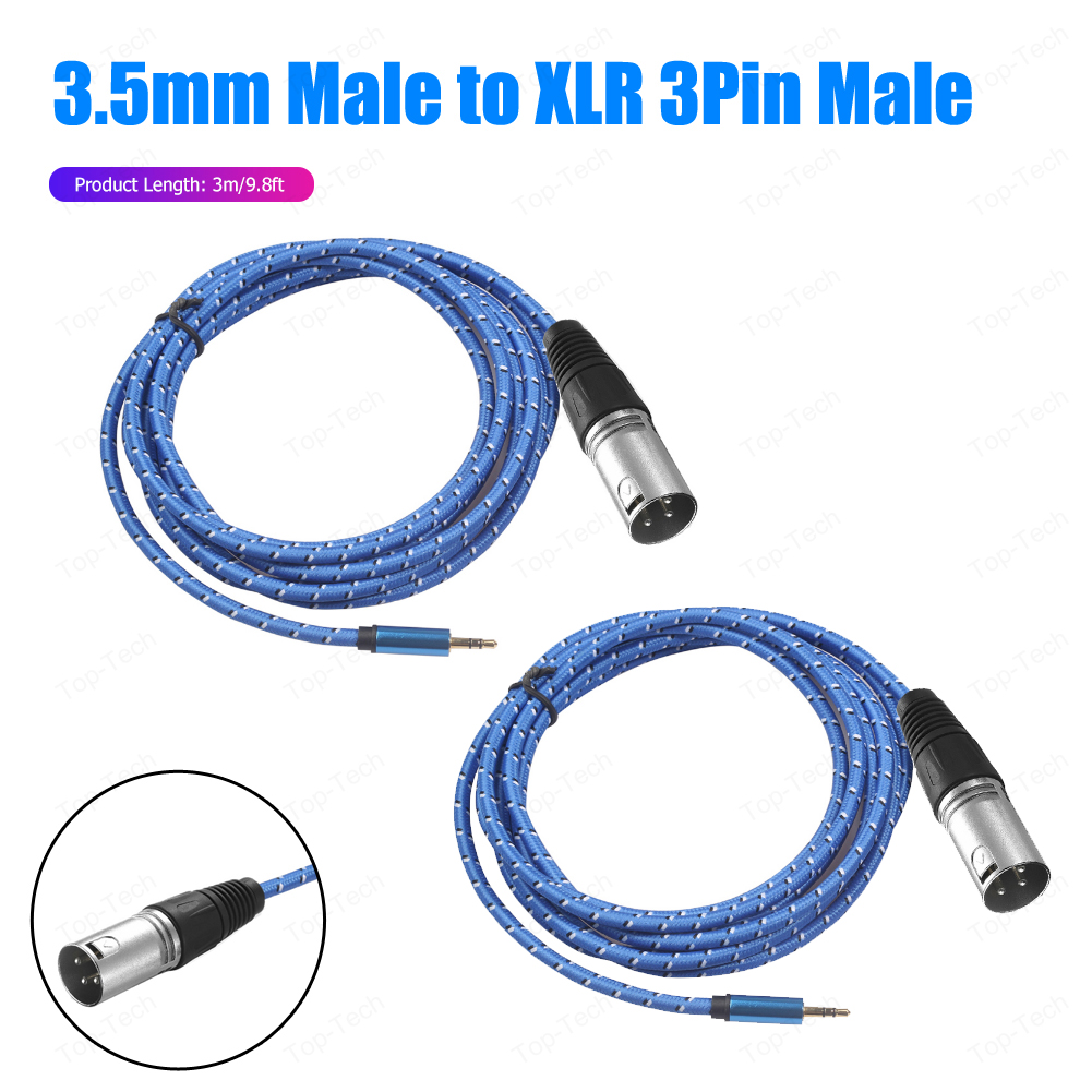 3.5mm Jake Stereo męskie złącze wtykowe kabel do mikrofonu XLR Audio 3Pin Jack głośnik XLR męski na HDTV DVD MP3