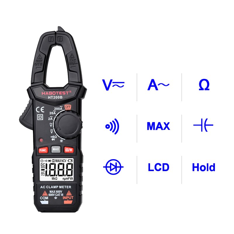 Voltage Current Clamp Meter Digital High Precision Multimeter Electrical Megger Tester Readings Are Accurate Precise Measurement