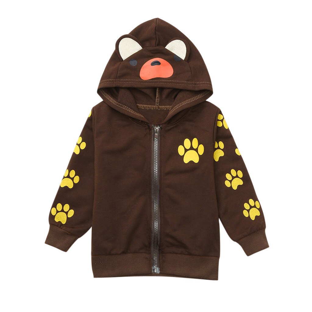 Manteau à capuche ours de dessin animé | Vêtement à capuche, pour nourrissons garçons filles, hauts vêtements: 24M