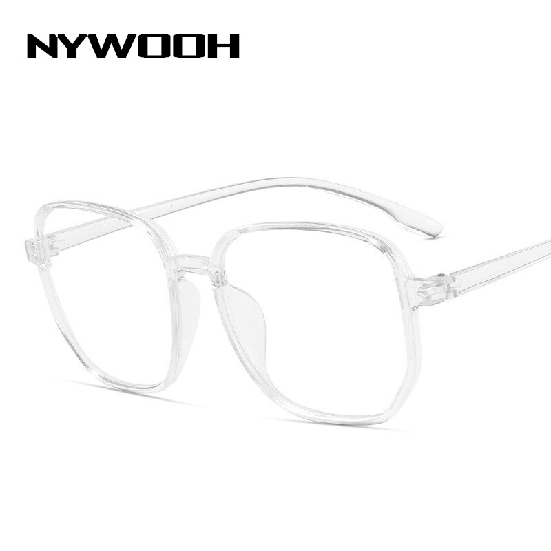 NYWOOH Oversized Anti Blue Light Computer Eyewear Frame for Women Men Square Optical Spectacle Glasses Eyeglasses Frames Unisex