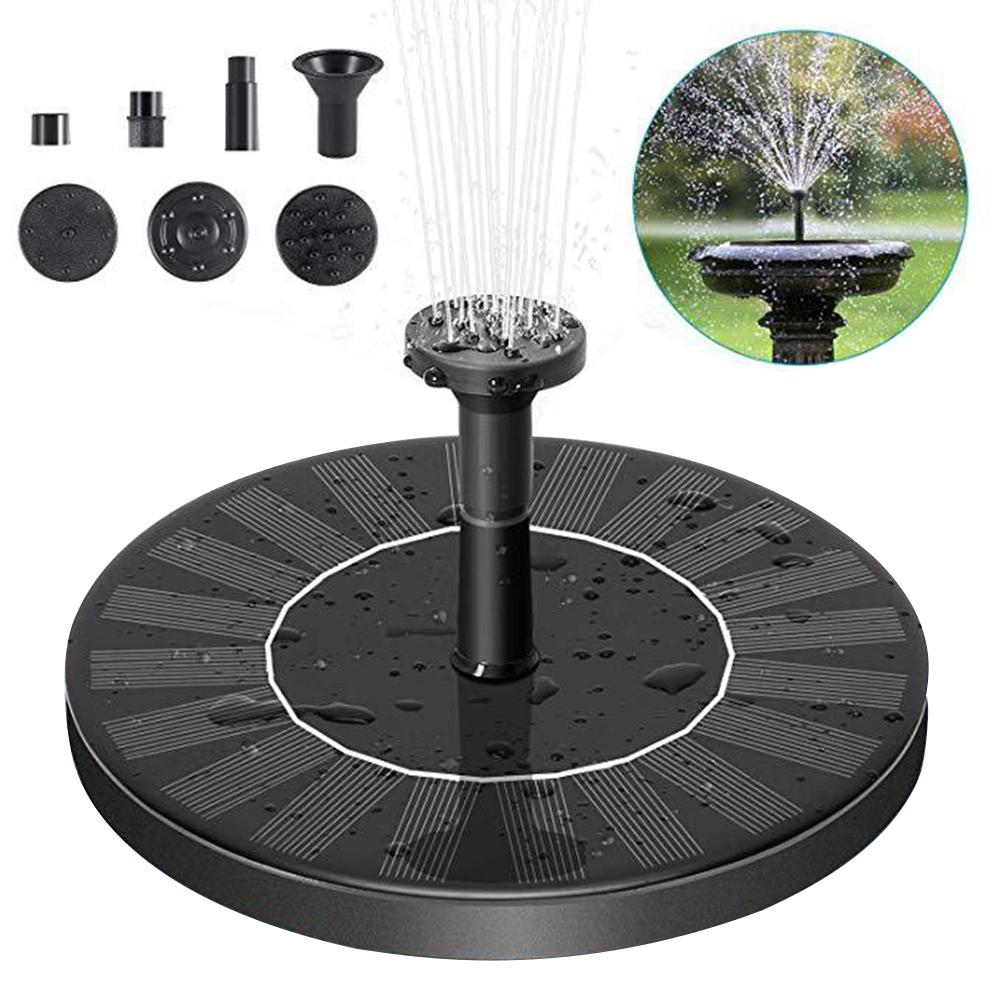 Solar Fountain Pump Floats Pump Bird Bath Floating Water Pump With LED Light For Garden Landscape Pond Pool Decoration