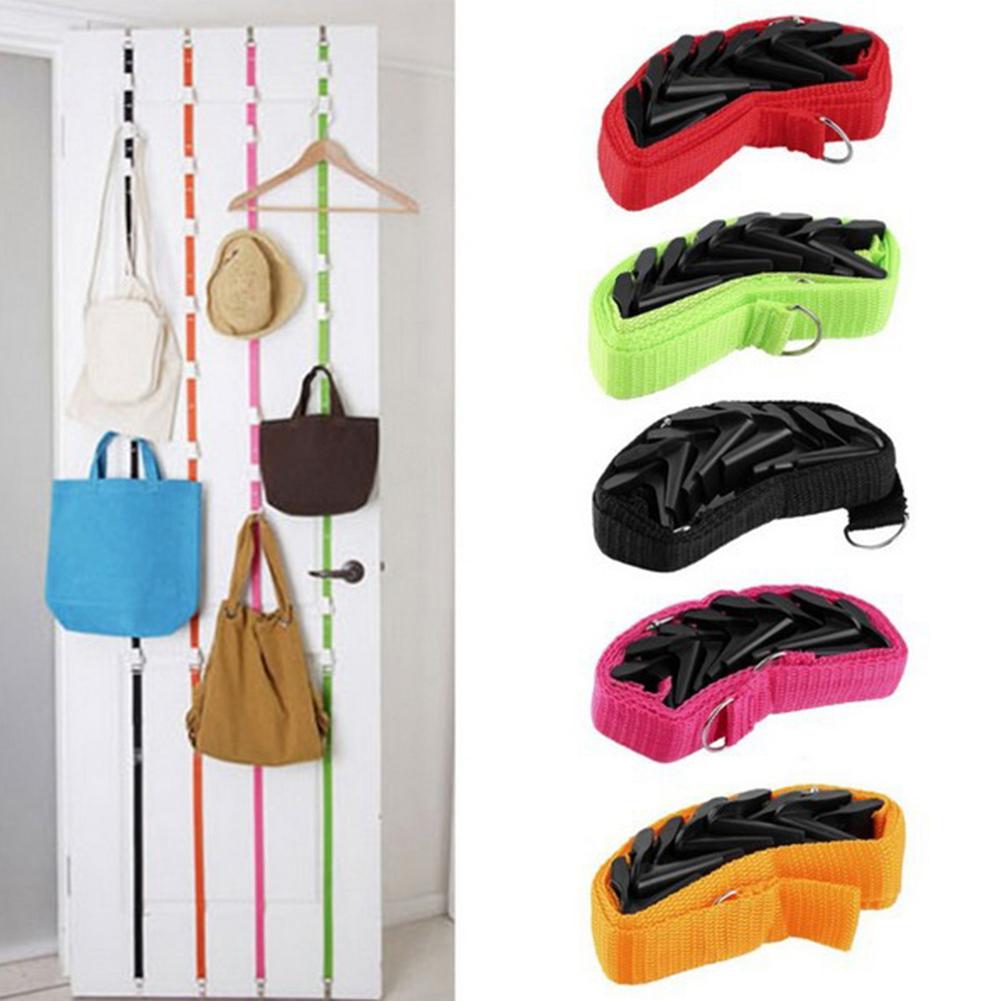 Adjustable Hanging Hook Rack Rope Door Hanger Clothes Bag Hat Storage Rope Hanging Hook Rope