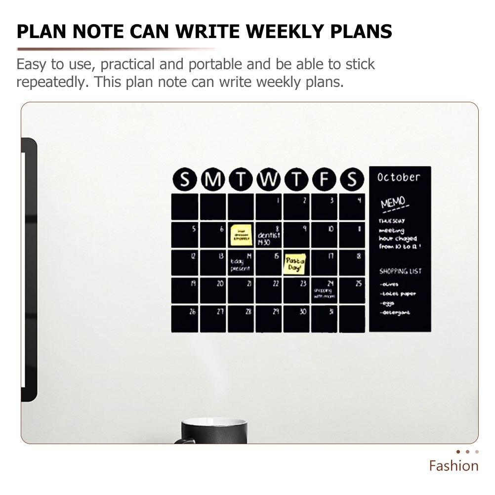 1 Sheet of Self-adhesive Wall Sticker Calendar Sticker Decorative Wall Decal