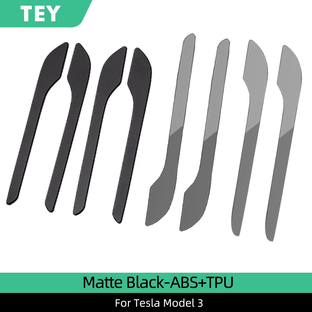 Tey til tesla modell 3 dørhåndtak beskytter klistremerke modell 3 modell y tilbehør modell tre: Abs-tpu -5