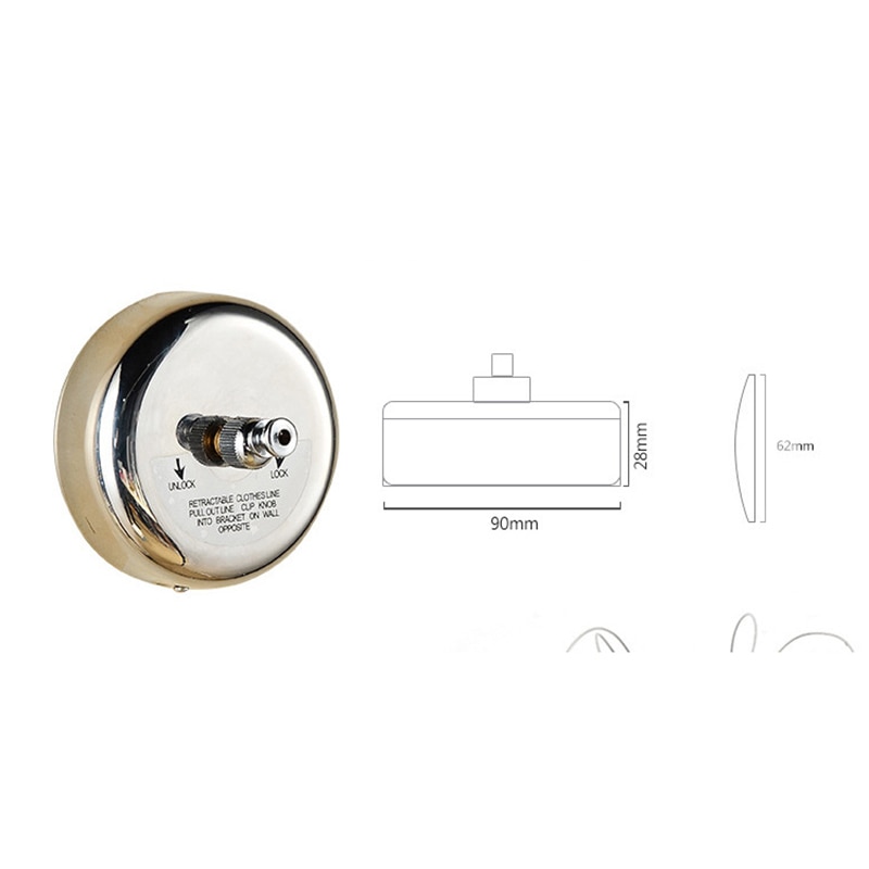 2.8M Retractable Clothesline Clothes Line Dryer Washing Rope Rack for Bathroom