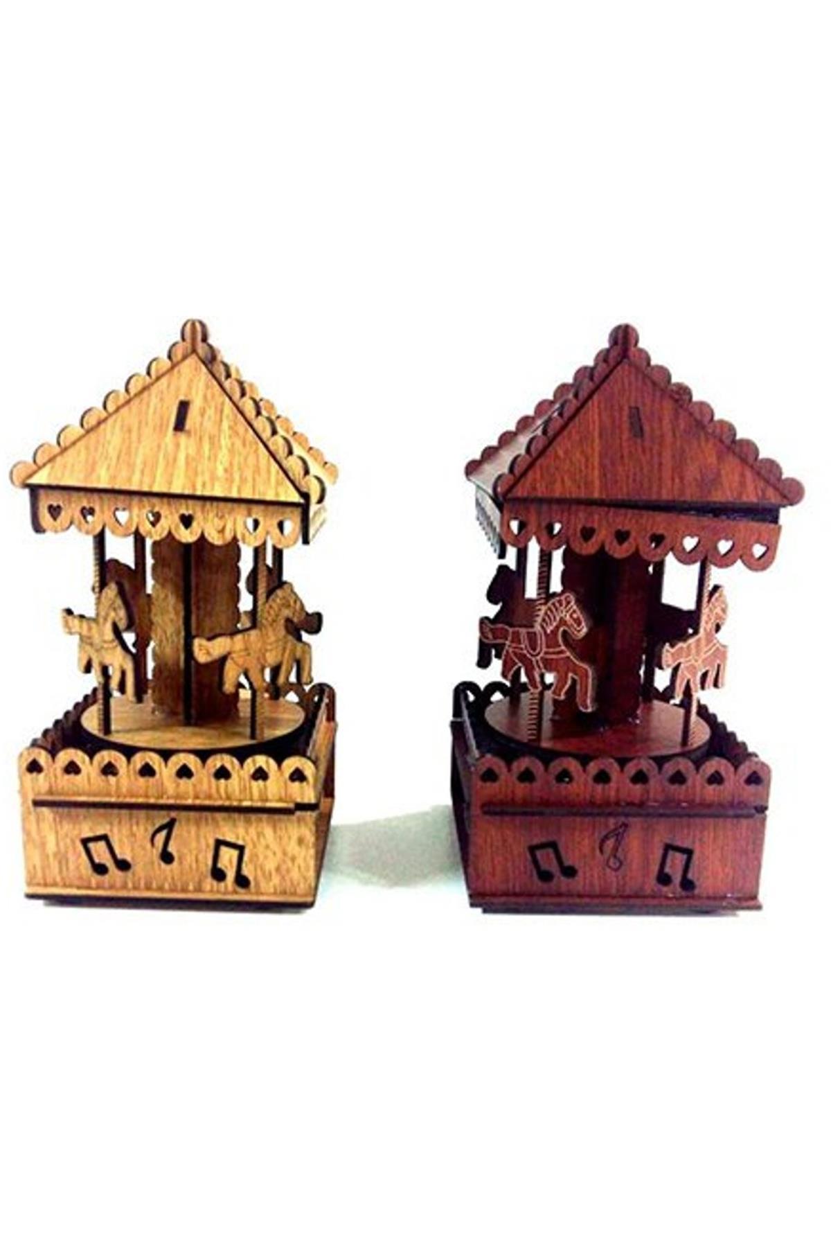 Nostalgic Handmade Carousel Music Box-Wood