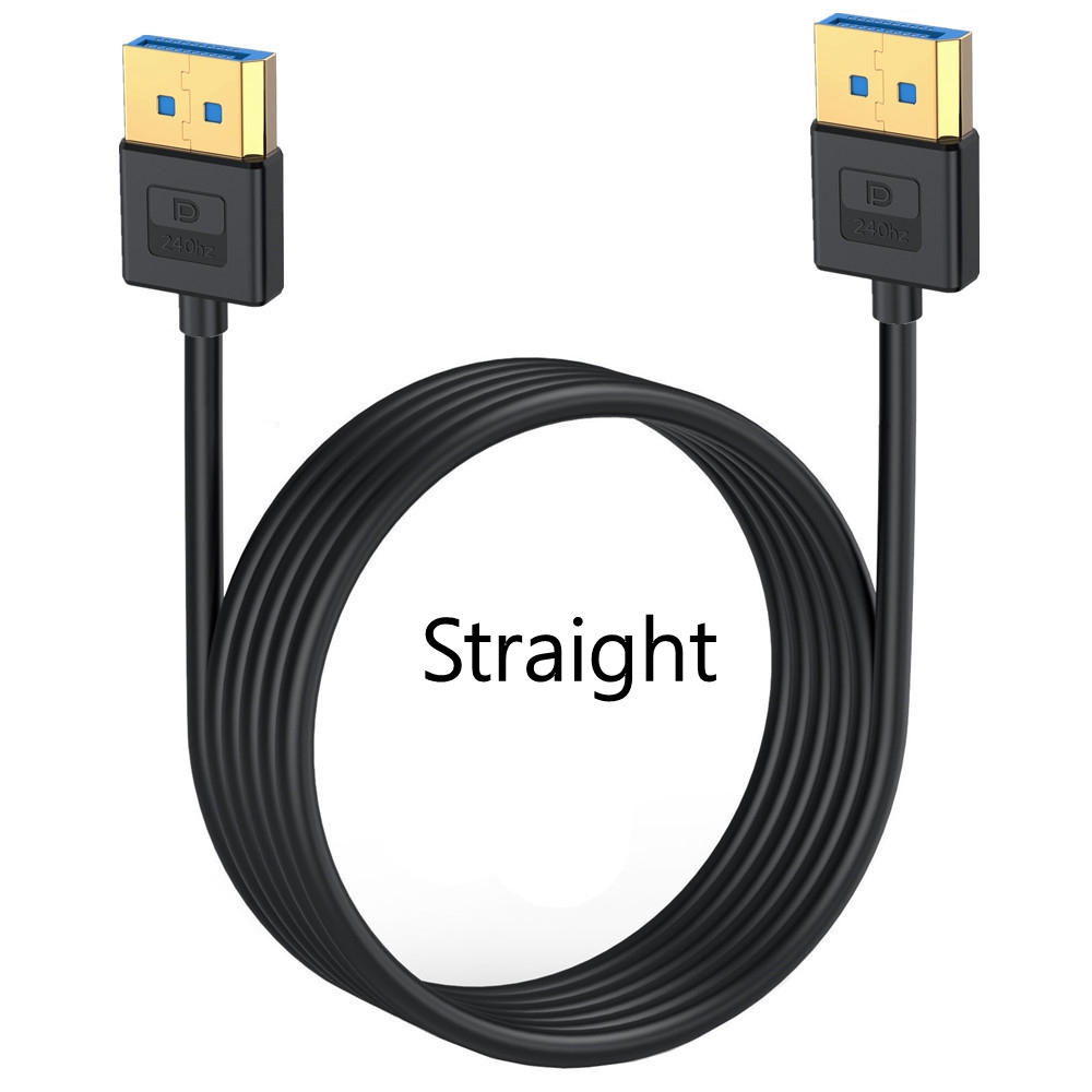 silicone cable Right Angle Displayport 1.4 Cable 90°Angled Displayport Cable 1.4V up to 8K 60Hz 4K/144Hz Supported 32.4Gbps: black / 5m