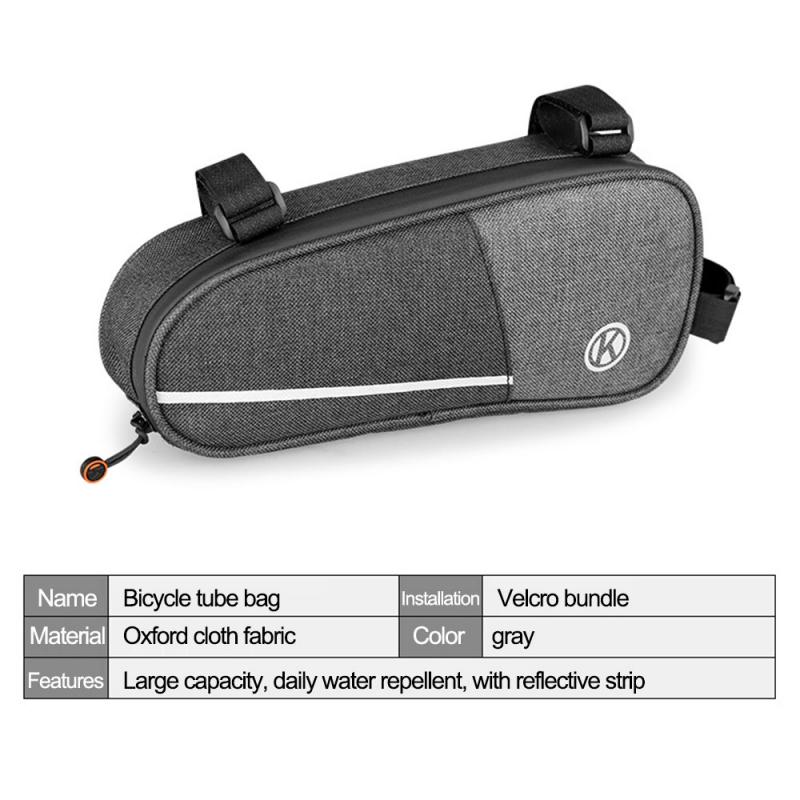 Nylon Reflecterende Effect Bike Driehoek Frame Voor Tube Frame Bag Telefoon Waterdichte Bike Fiets Bag Fiets Tassen: Default Title