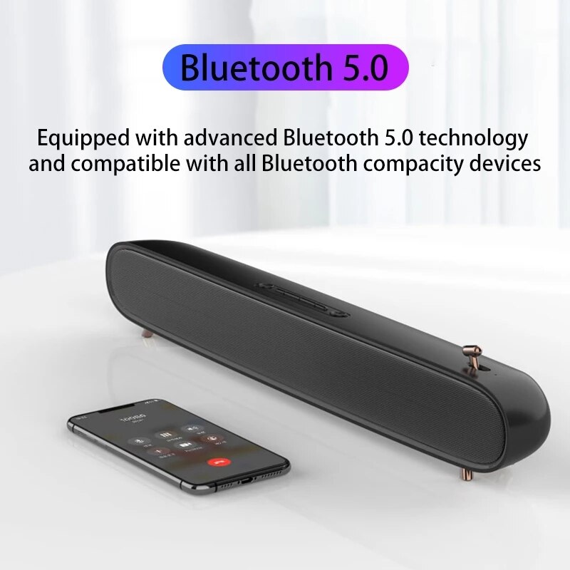 Home Theater Soundbar Voor Tv Computer Fun Schakelaar Draadloze Bluetooth Speaker Surround Stereo Subwoofer Sound Box Aux Tf Boombox