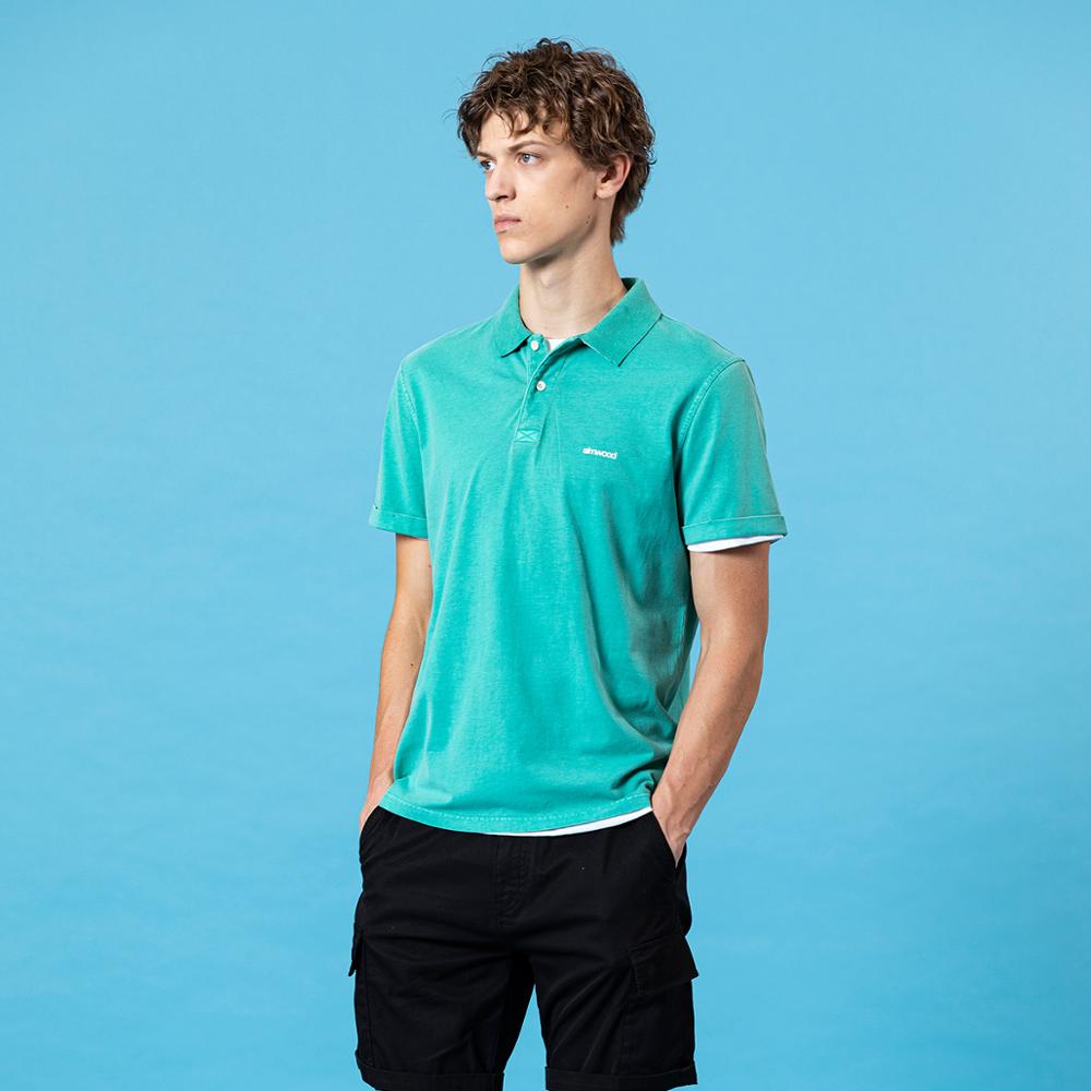 SIMWOOD 2022 summer vintage garment dyed plain cloth fabric thin polo shirts 100% cotton breathable polo shirts