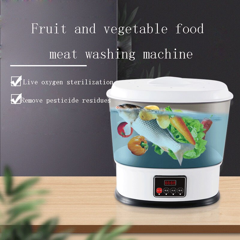 Fruit Vegetable Disinfection Machine Automatic Ultrasonic Cleaner Remove Pesticide Ozone Purifier Food Purification Machines