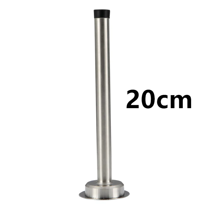 Rubber Wall Mounted Door Stopper Stainless Steel Door Stops Holder Catch Floor Fitting With Screws Bedroom Home Hardware: Translucent