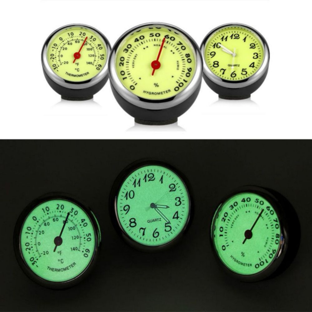Digital Clock Thermometer Hygrometer Automobile Car Dashboard Decoration Ornaments Automotive Watch Car Styling