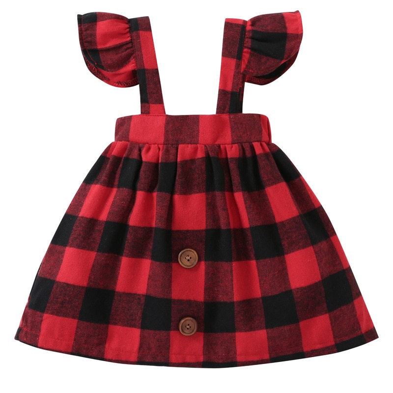 Rood Geruite Baby Meisjes Rokken Kinderen Peuter Overalls Voor Herfst Lente Kinderkleding