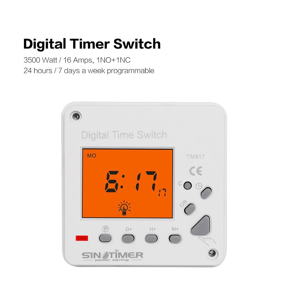 220/110V Super Large LCD Display Back-light 7 Days Weekly Digital Electronic Count Timer Lighting Time Switch Home Clock Alarm
