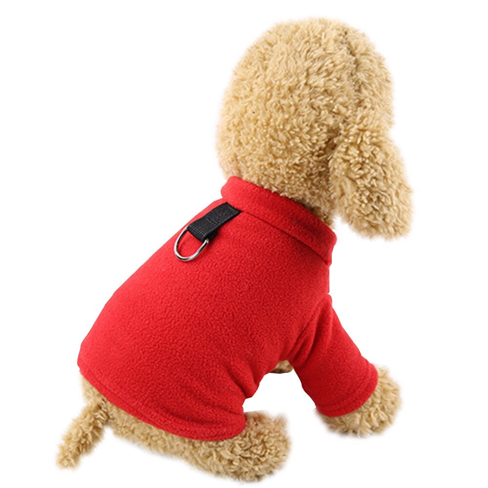 Vinter kjæledyr hund hettegensere varme fleece hundeklær til bulldog chihuahua vinter kjæledyr jumpsuit for hunder katter myk hund sweatshirt frakk: Rød / Xl