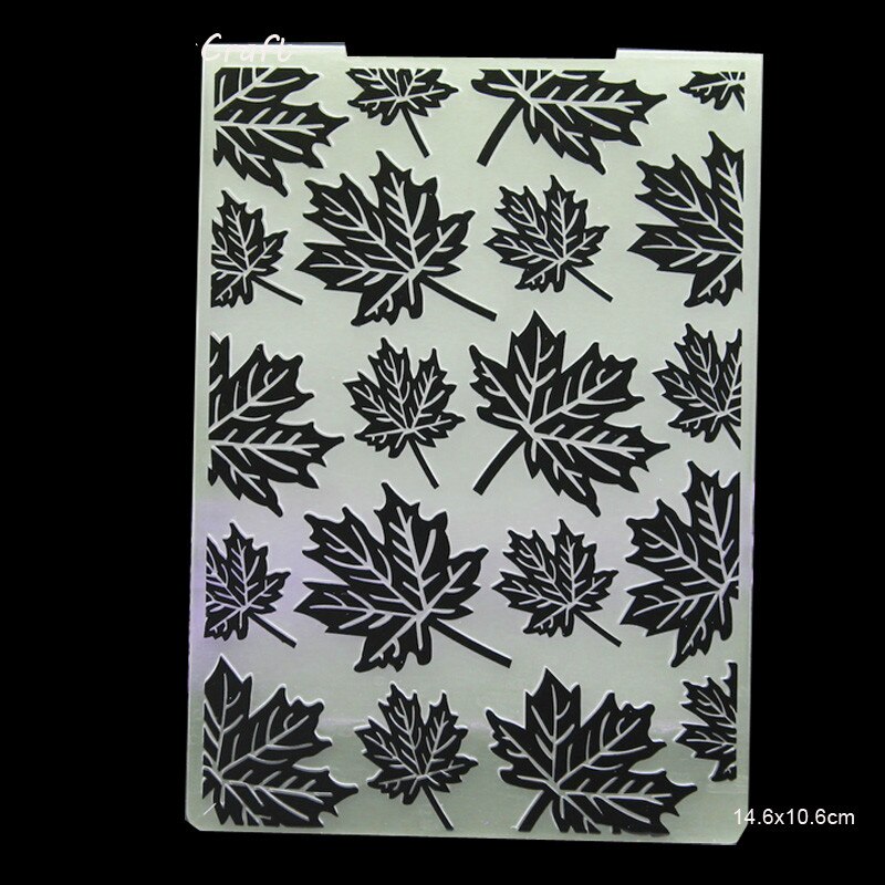 Heart Flower Lace Leaves Plastic Embossing Folders Stencils Template for DIY Paper Cards Album Scrapbooking Decoration: Leaves3