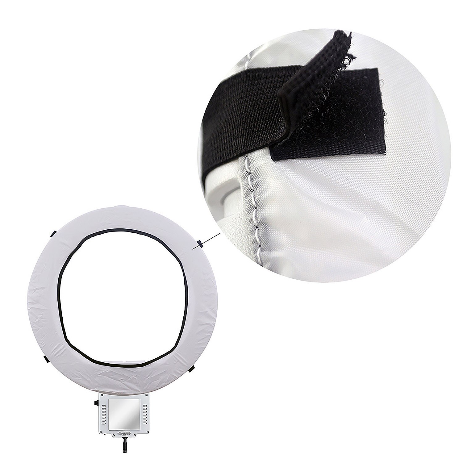 Gosear Foldable Softbox Diffuser Cloth Kit for 12inch Ring Light Ringlight Beauty Portrait Fill Light Product Photography