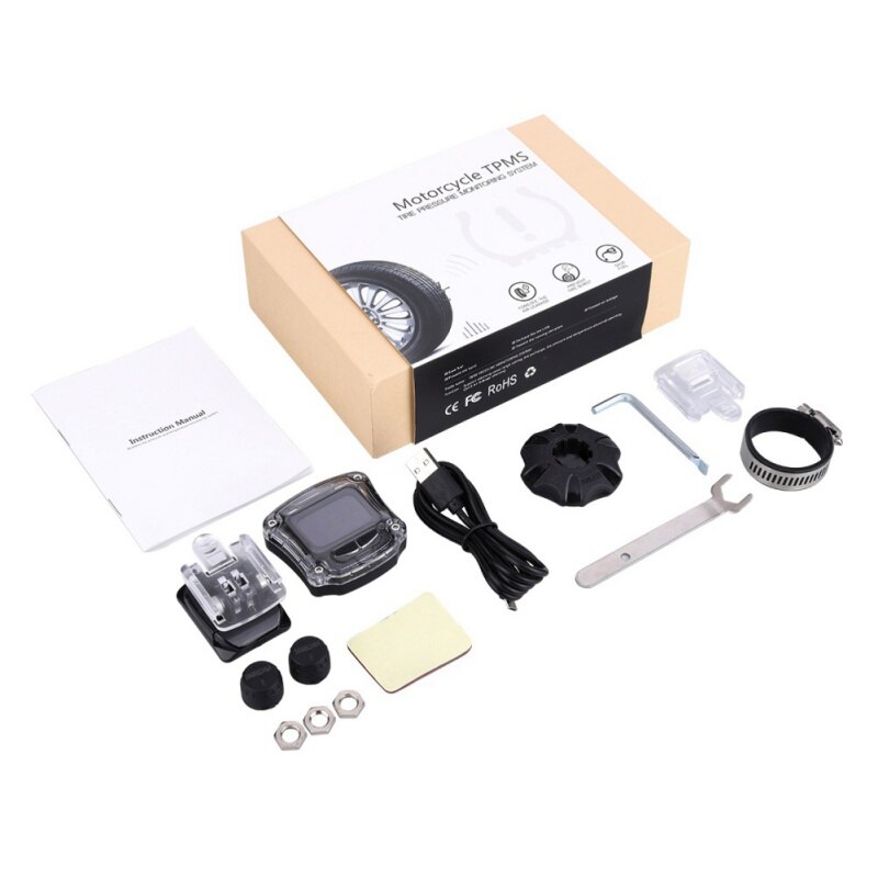 M3 Smart Car TPMS Tyre Pressure Monitoring System External Sensor Realtime Monitor Alarm System Motorcycle Digital LCD Display