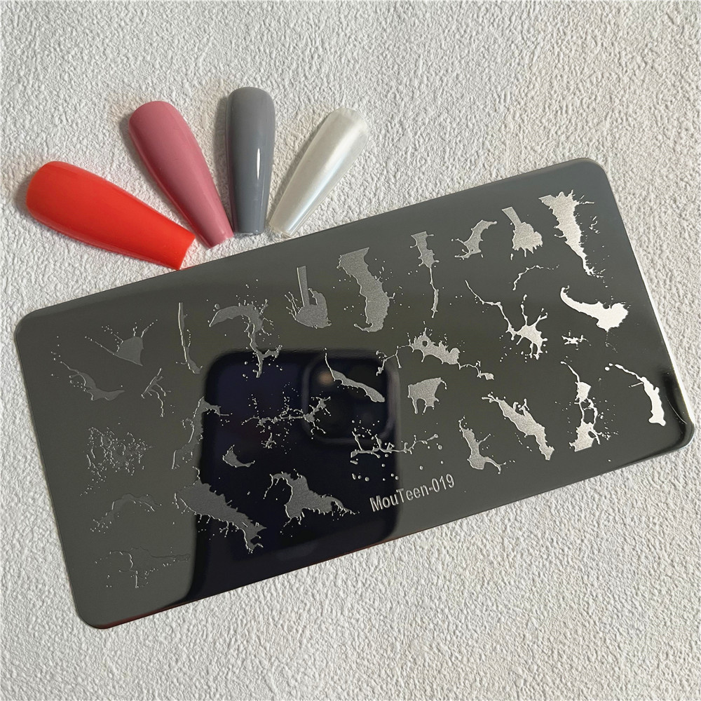 Gothic Alphabet Stamping Plate Gothic Letter Nail Plate Art Letters Nail Stamp Plate Mouteen-014