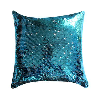 6pcs/lot style Sublimation Blank Magical Sequins item Pillowcase For Sublimation INK Print DIY 40x40cm: Blue