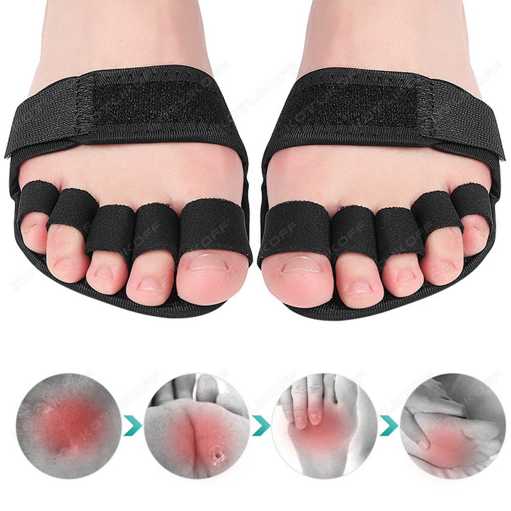 Toe Separator Vorfuß Pads Silikon Kissen Pad Schmerzen Relief Schuhe Einlegesohlen Finger Toe Hallux Valgus Corrector Gel Pads Fuß Pflege
