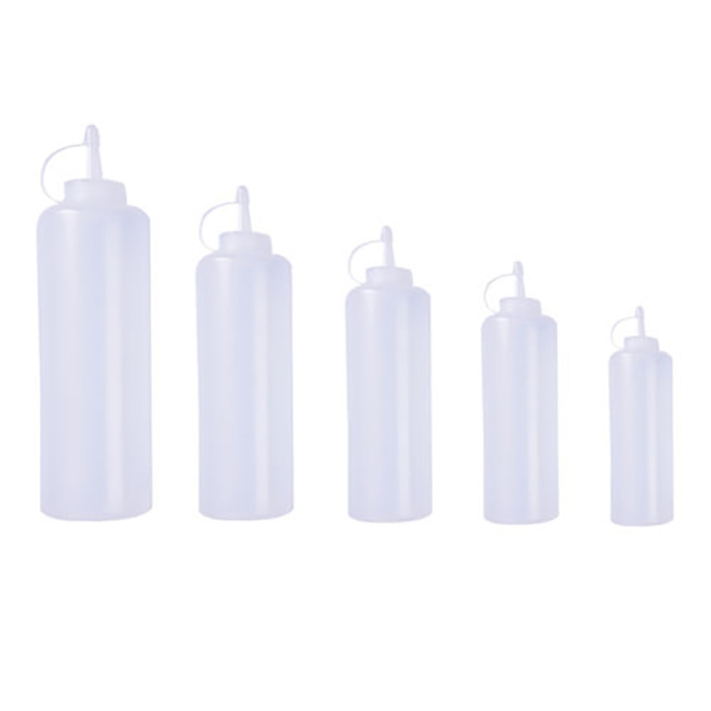 BBQ Ketchup Sauce distributeur bouteilles huile d'olive bouteille de distribution Mayonnaise presser pot avec capuchon en plastique blanc outils de cuisine