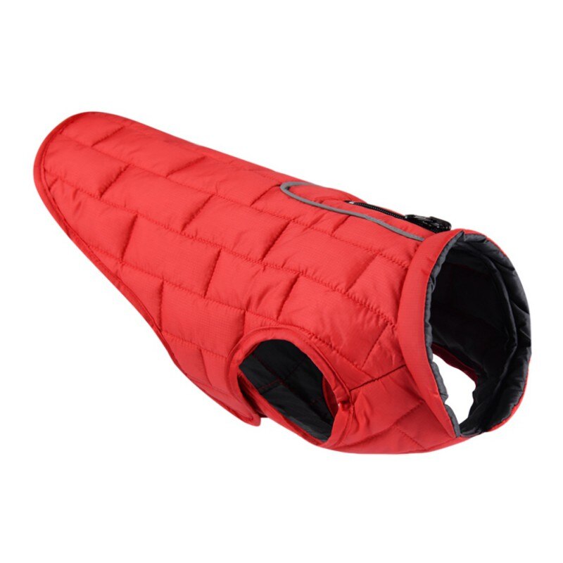 Waterdichte Reflecterende Hond Kleding Vest Jasje Warme Huisdier Kleding Winter Puppy Jas Voor Kleine Medium Grote Honden Chihuahua Pitbull: Rood / S
