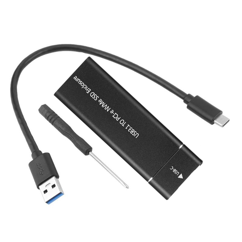 10 gbps usb 3.1 gen 2 to m .2 nvme ngff pcie ssd kabinet nvme m-nøgle til type c solid state drive adapter taske til nvme  m2 ssd 2280