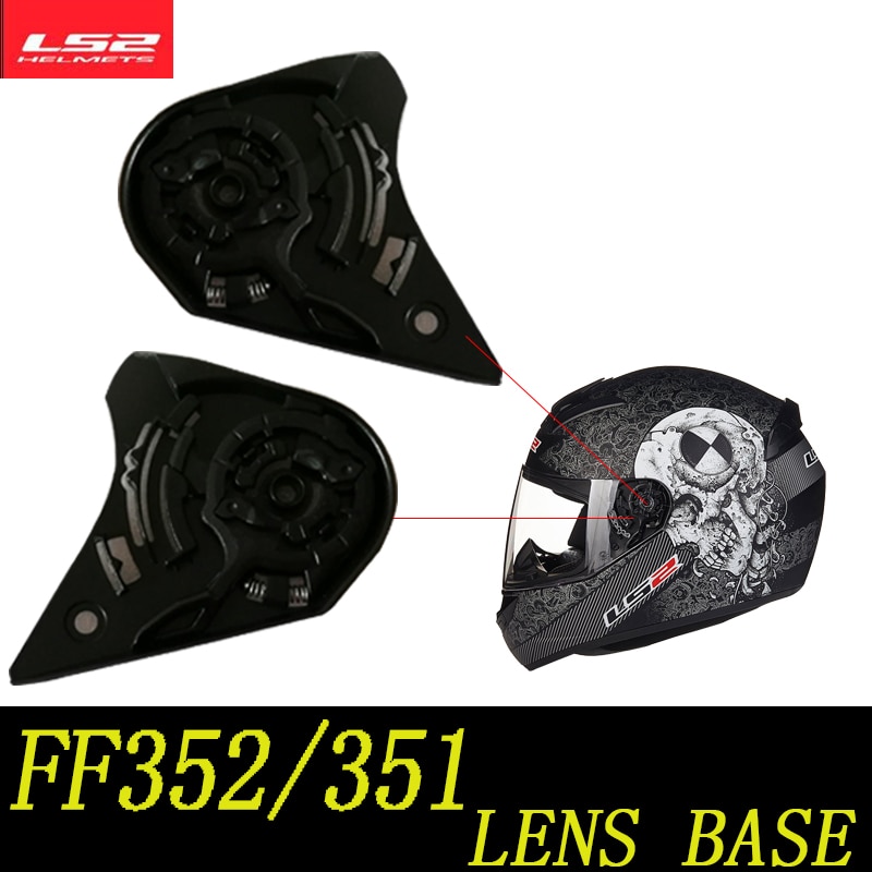 Originele Deel Voor LS2 FF352 volledige gezicht moto rcycle helm lens shield glas base moto helm Schild pivot Kit Geschikt voor FF351