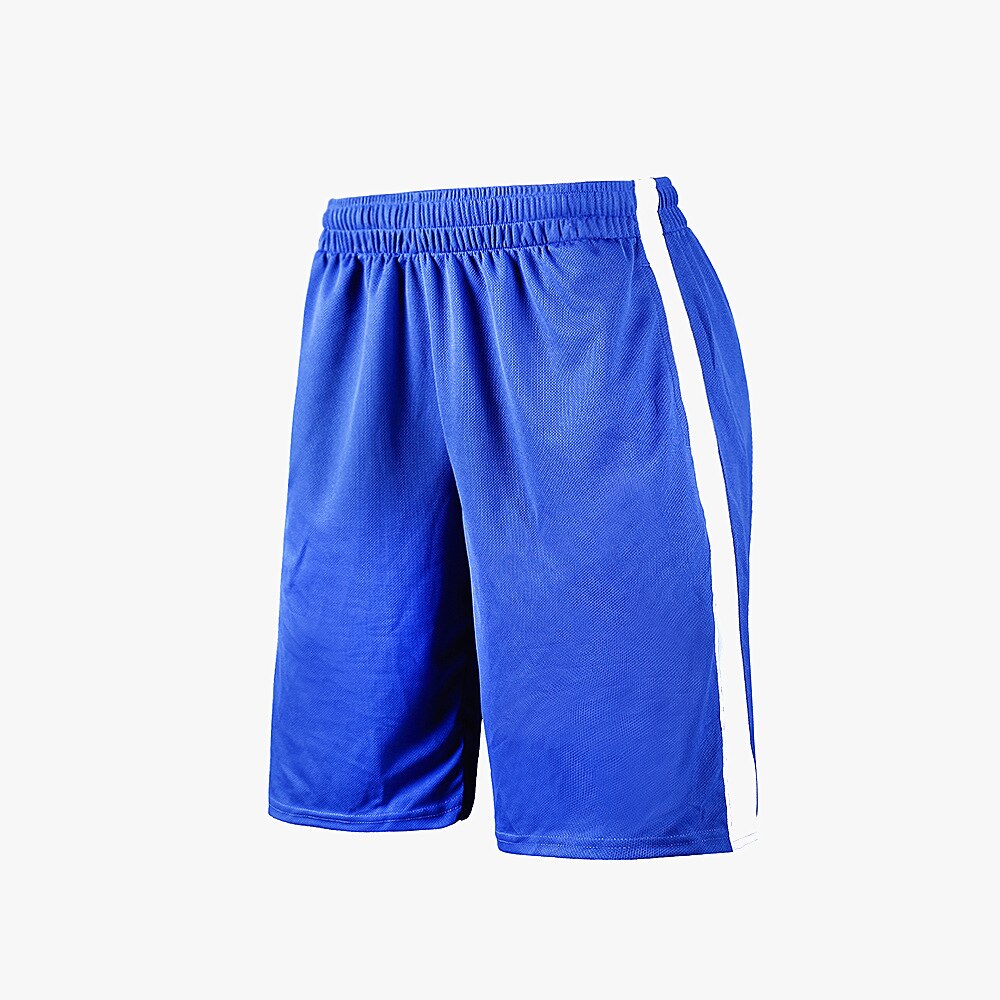 Men's Breathable Sweat Wicking Pocket Basketball Shorts: Blue / L