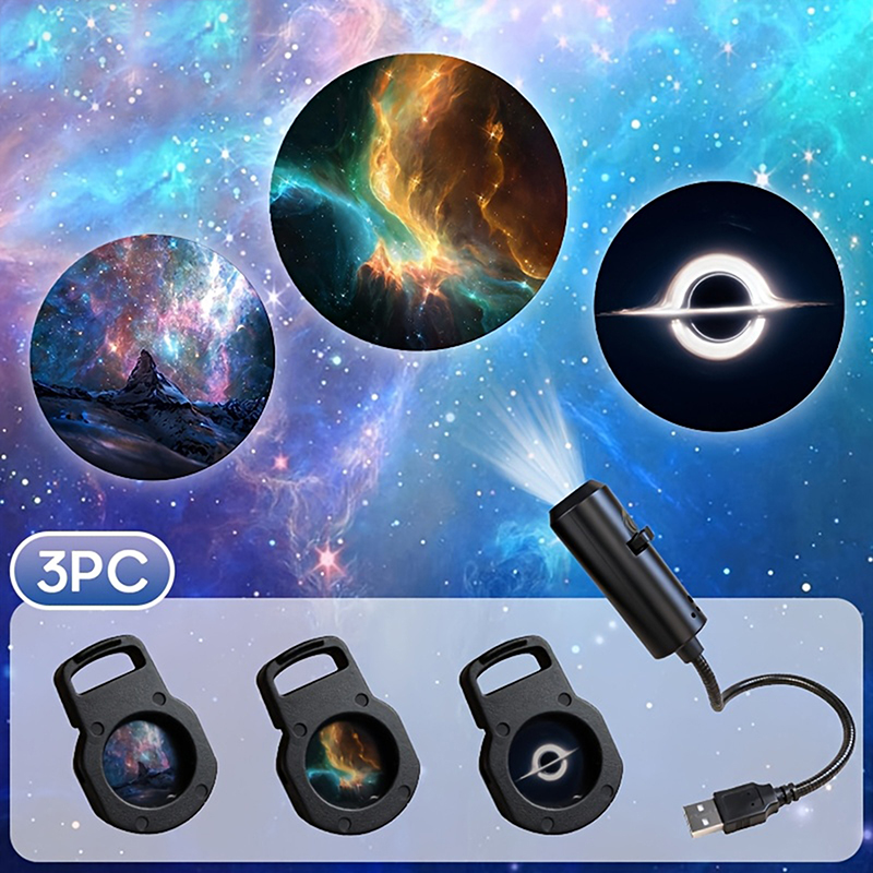 【AN】【NH】LED Galaxy Projection Light 1 Light+10 Pictures Change, LED Galaxy Projector, Starry Sky Lighting Night Light