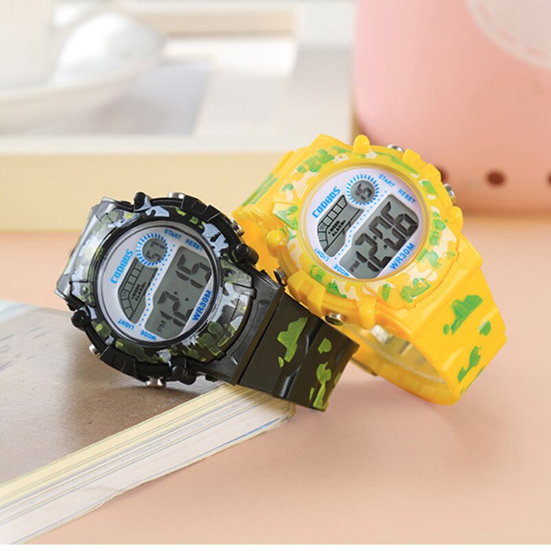 2020 esportes criança relógio eletrônico multifuncional à prova dwaterproof água digital crianças relógio colorido led menino meninas relógio de pulso reloj infantil