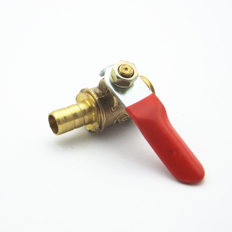 8mm Slang Barb x 1/4 "BSP Buitendraad Twee Manier Messing Kogelkraan Voor Olie Water Lucht