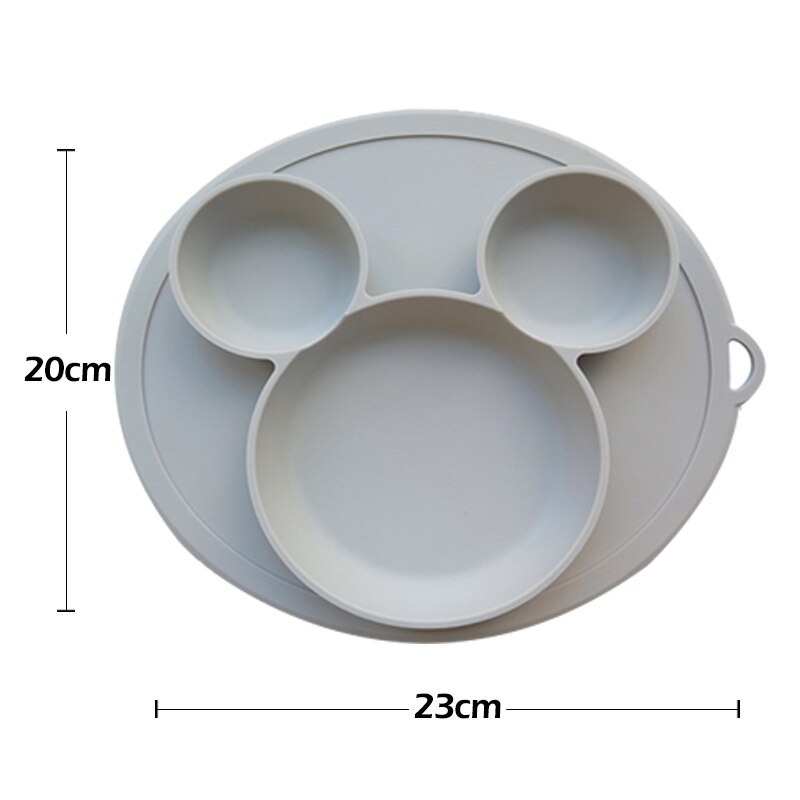 Plate for Kids with Silicone Baby Bowl Suction BPA Free Feeding Baby Tableware Children Dining Dishes