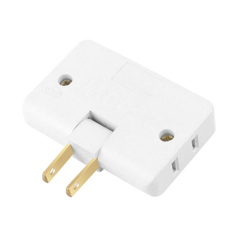 One In Three 180 Degree Rotatable Socket Converter Extension Multi-Plug Distributor Portable Wireless Charging Socket Adapter: White
