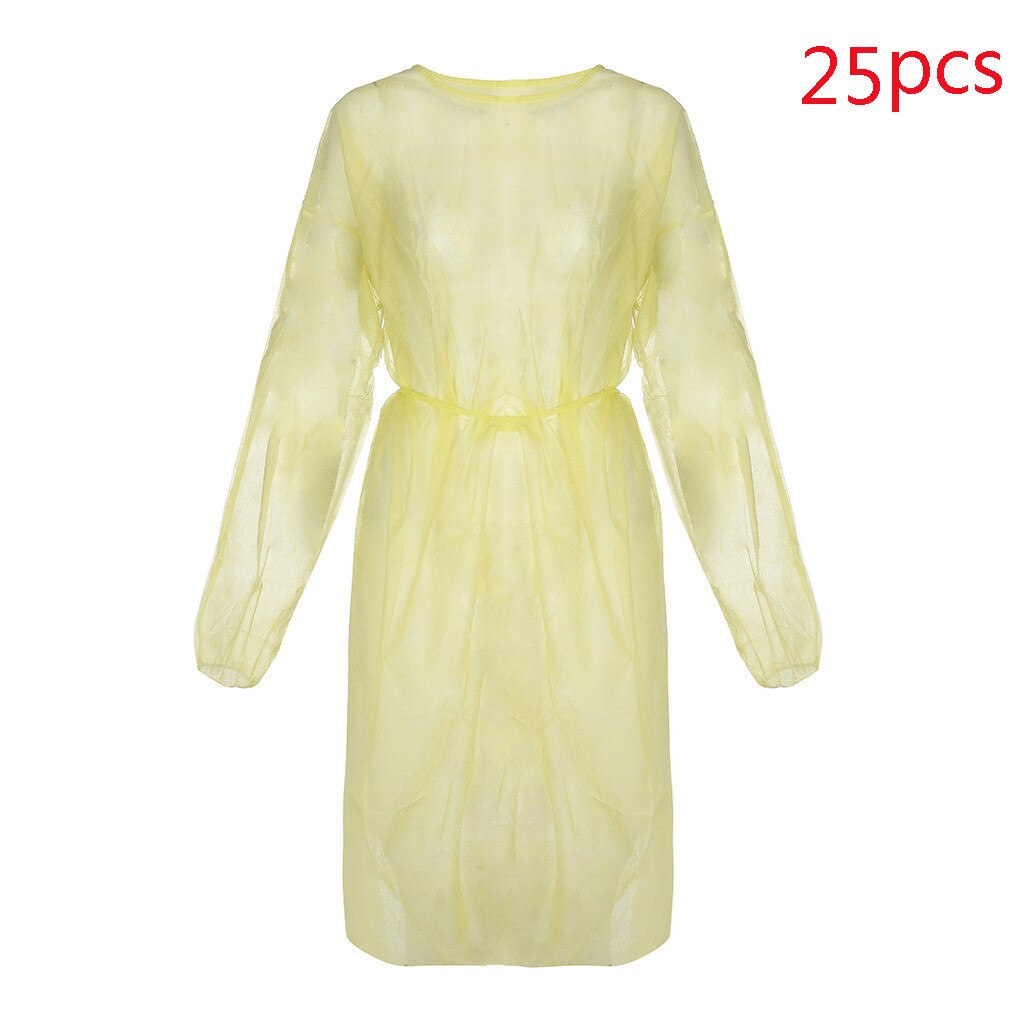 10/40Stck Einweg Schutz Isolation Kleidung Anti-Spucken Und Anti-Öl Fleck Nursi Pflege Kleid Anti-nebel Pflege Anzug: 25Stck