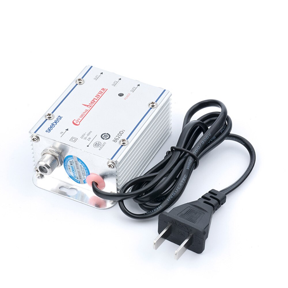 220v 3 -veis catv kabel tv signalforsterker kabel tv splitter forsterker 20db digital tv antenne signal catv booster 45-860 mhz