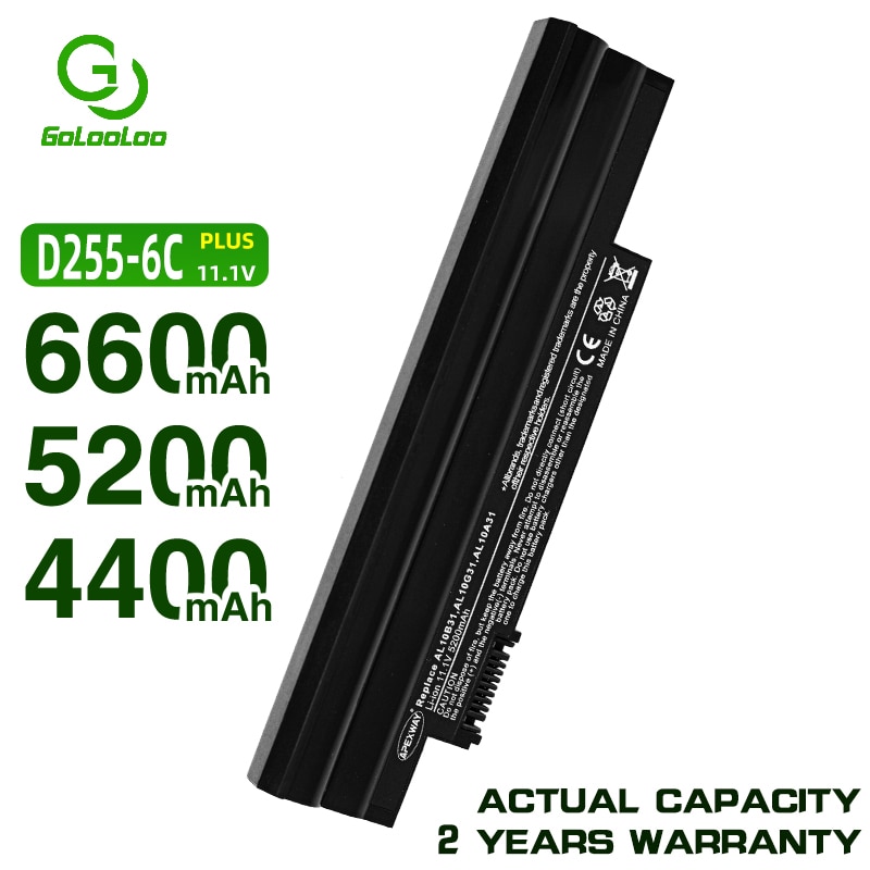 Golooloo Laptop Batterij Voor Acer Aspire One 522 D255 D255E D257 AL10B31 AL10A31 AL10G31 Netbook