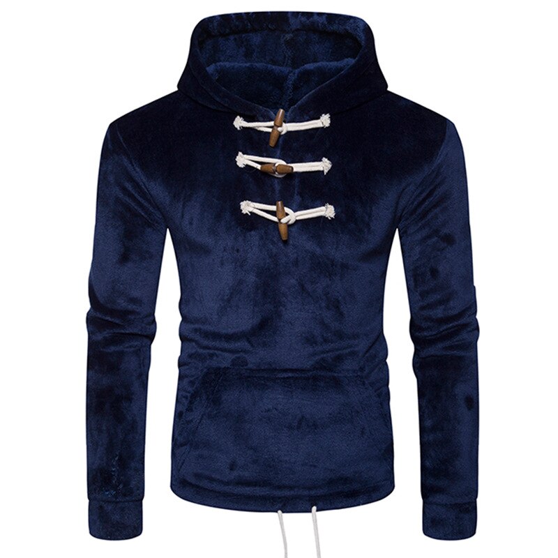 Casaco de lã masculino, espessamento, bolso canguru, com capuz, para outono e inverno, hip hop, moletom, suéter, imperdível, 2018