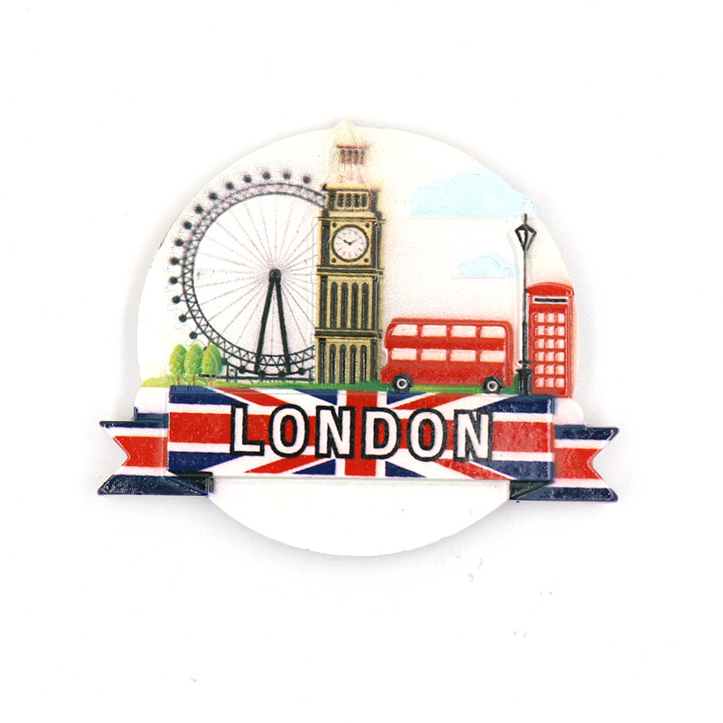 Recuerdo de turismo nacional de Inglaterra de Londres, imán de resina 3D para refrigerador, pegatina para decoración del hogar, adornos,: 13