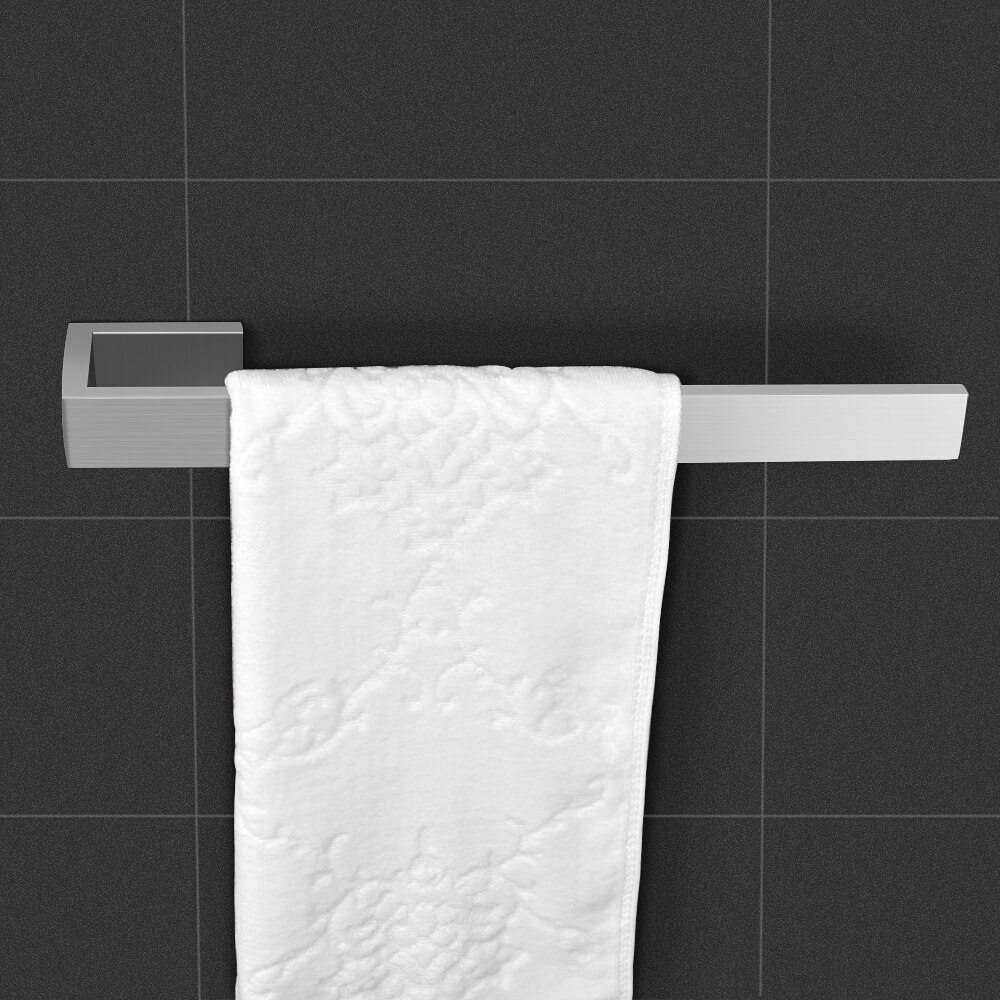 Towel Holder Drilled Towel Rail Stainless Steel Wall Mounted Bathroom Cloth Rack Bath Bar 35cm