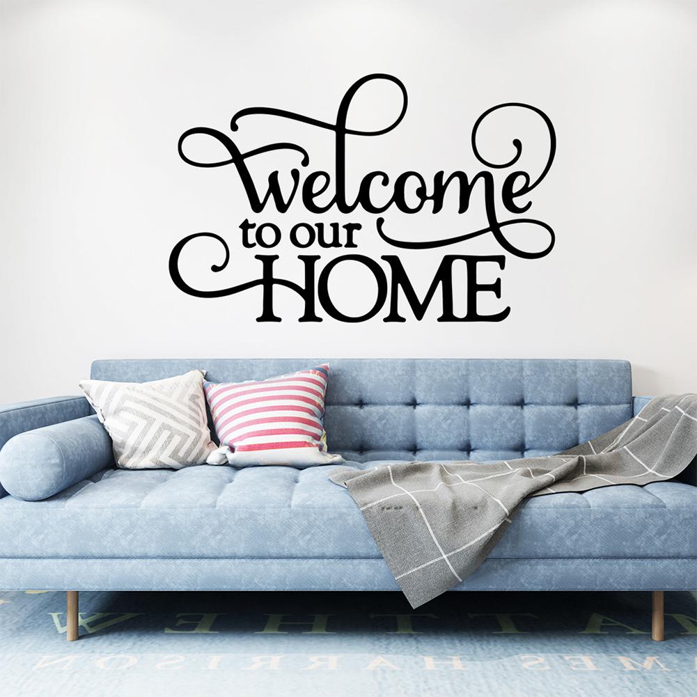AsyPets Welcome to Our Home Wall Sticker Home Waterproof Decal Decoration