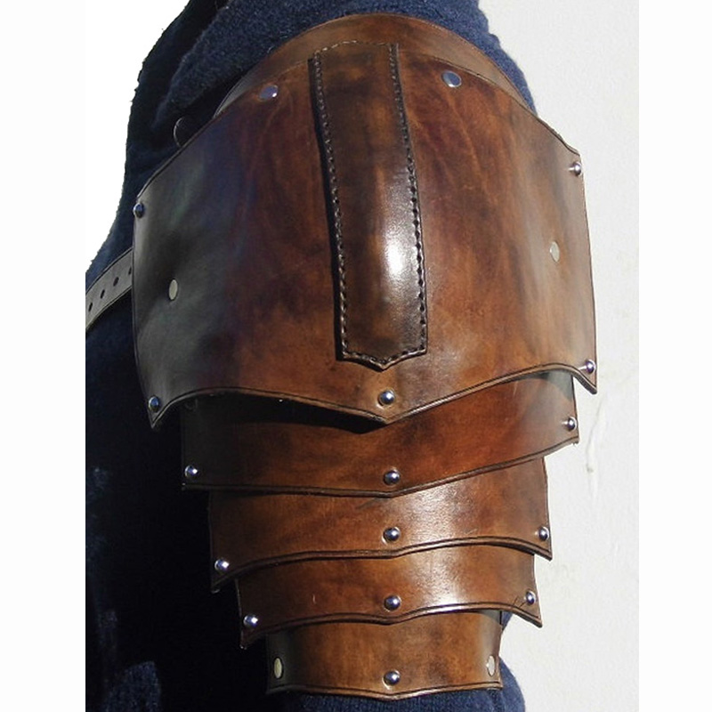 Armadura de hombro de cuero Steampunk Medieval, gladiador vikingo, caballero samurái, disfraz de Cosplay, paulders góticos, cinturón de pecho, Spaulders