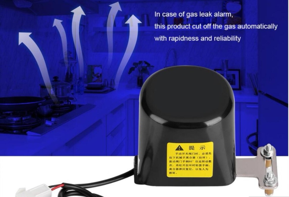 Dc8v-dc16v automatiske manipulator afspærringsventiler til alarmafspærring gas vandrørledning sikkerhedsanordning til køkken og badeværelse