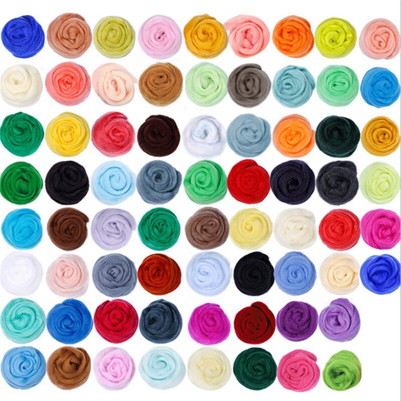 Needle Felting Kit Set Wool Felting Tools 16/25/50 Color Non-finished Felt Needle Craft Accessories Pack Felting Fabric Material