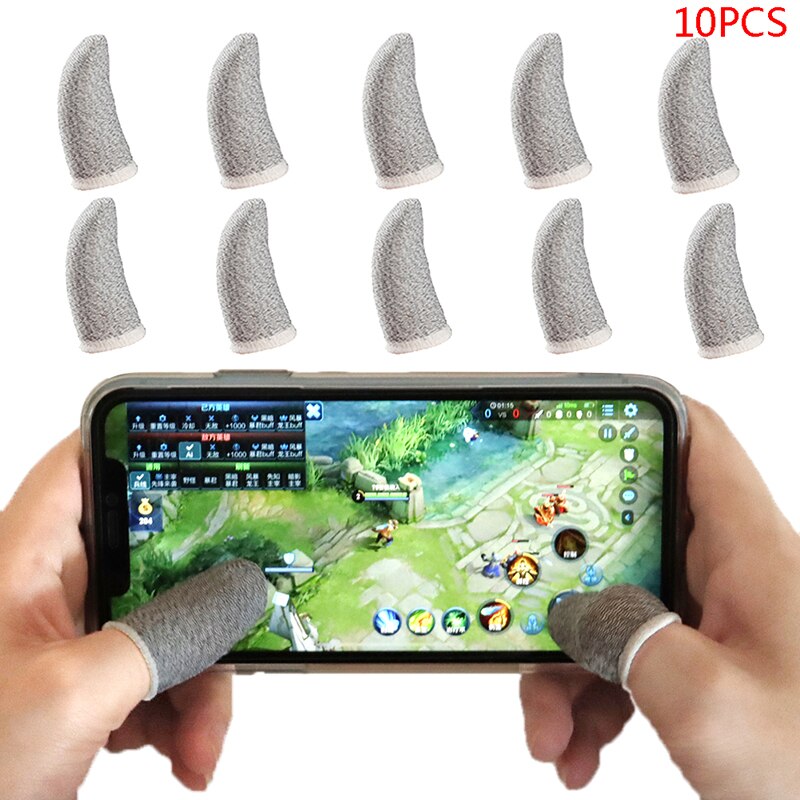 10 pièces jeu Mobile anti-transpiration doigts gants écran tactile pouces doigt manchon