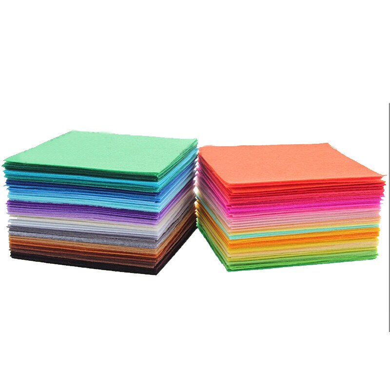 40pcs 15x15cm Non Woven Vilt Stof 1mm Dikte Polyester Doek Vilt DIY Bundel Voor Naaien poppen Ambachten